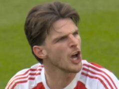 Pesan tiga kata Declan Rice kepada tim Arsenal segera setelah kekalahan dari Man City | Sepak Bola | olahraga