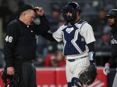 Pertandingan antara Yankees dan Marlins berlangsung selama 3 jam 49 menit selama 9 inning, pertandingan terlama di era pitch clock