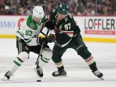 Stars dan Wild masuk ke Game 3 terikat OT setelah gol power play Duchene di pertengahan Game 3