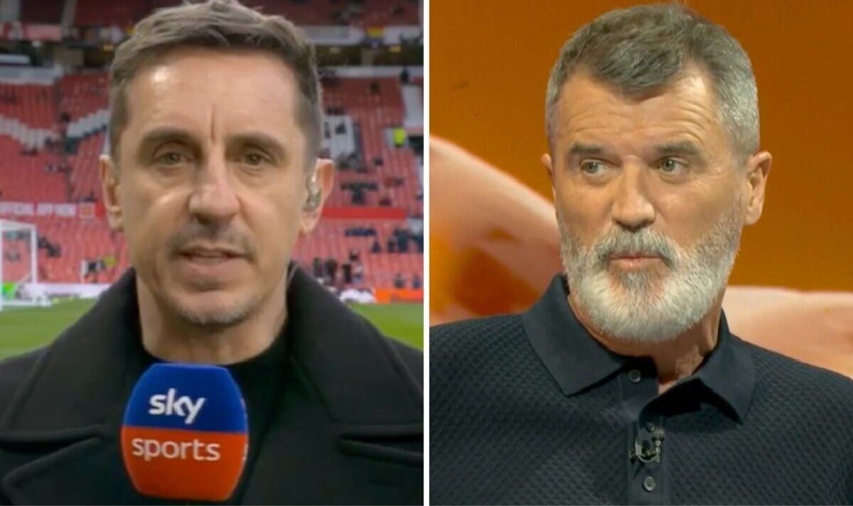 Gary Neville dan Roy Keane Gary Neville dan Roy Keane