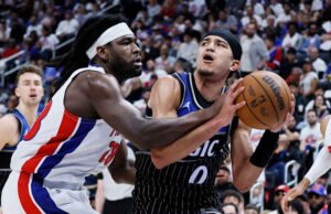 Pistons mengalahkan Magic di bagian cat dan memukul mereka di tepi untuk mengakhiri kekeringan panjang kemenangan kandang mereka di babak playoff