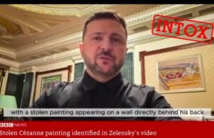 Disinformasi Rusia. Laporan palsu BBC secara keliru menuduh Volofymyr Zelensky memiliki lukisan curian