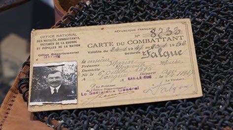 Peta pertempuran prajurit senapan mesin Marin Falque. Foto Jean-François Frey