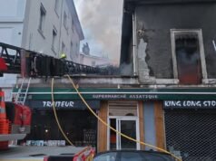 Grenoble. Kebakaran hebat menghancurkan supermarket Asia di pusat kota