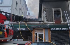 Grenoble. Kebakaran hebat menghancurkan supermarket Asia di pusat kota