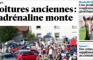 Vosges. Temukan halaman depan surat kabar Anda Senin 20 April