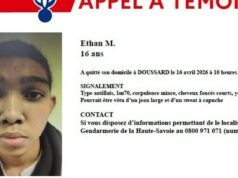 Haute-Savoie. Permohonan saksi telah diluncurkan setelah hilangnya seorang remaja berusia 16 tahun